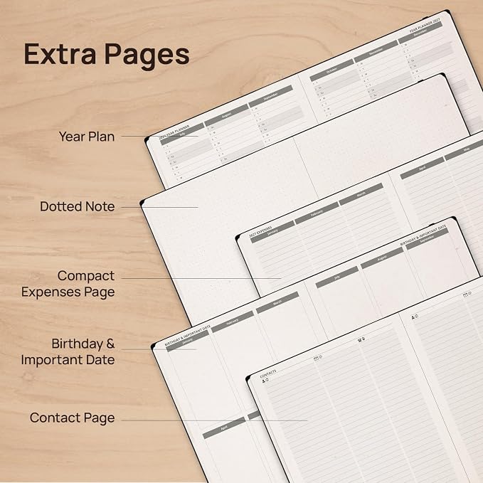 POPRUN 2027 Planner Weekly and Monthly, 8.5" x 10.5" Recycled Paper Calendar - Image 5