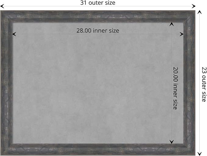 Amanti Art Grey Framed Magnetic Board 23x31 Medium Vision Board - Image 4