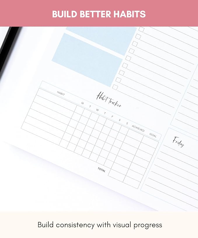 Lamare Weekly Planner Notepad – Premium Undated Weekly To Do List Notepad - Image 4