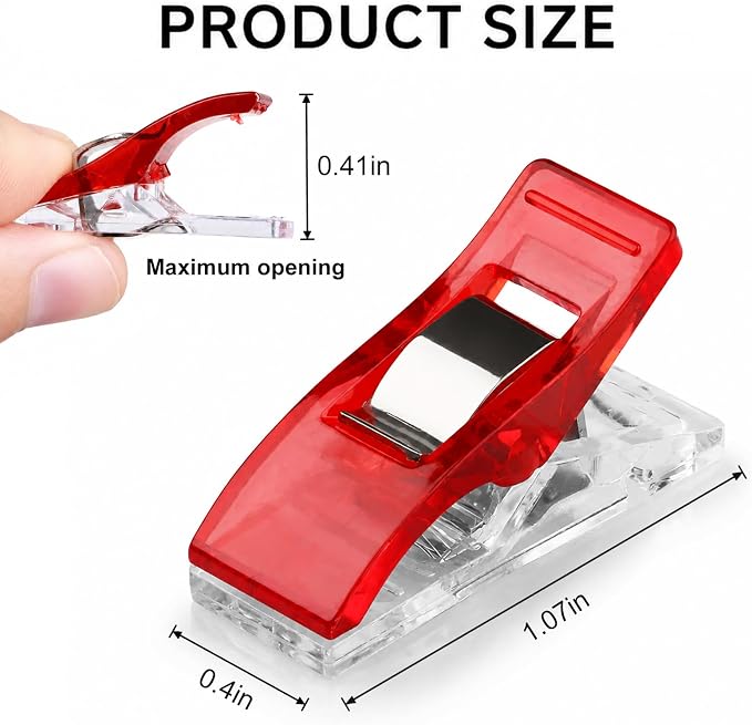 100 Pcs Multipurpose Sewing Clips Premium Quilting Fabric Clips - Image 6