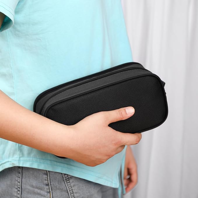 Large Capacity Pencil Case Multi-Slot Pencil Pouch Durable Pencil Box Portable Office Pen Bag with Zipper-DeskLoop Office