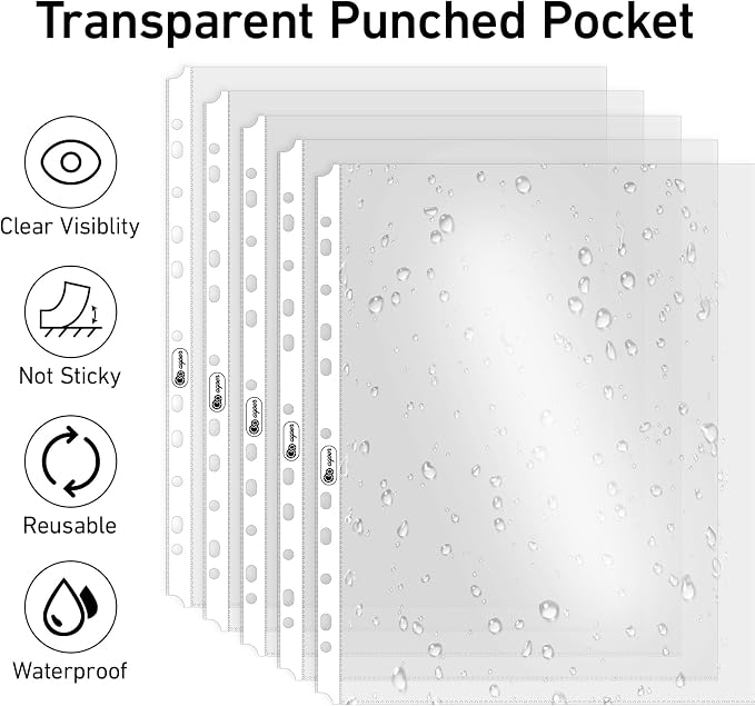 Agoer 80 Clear Sheet Protectors - Image 4