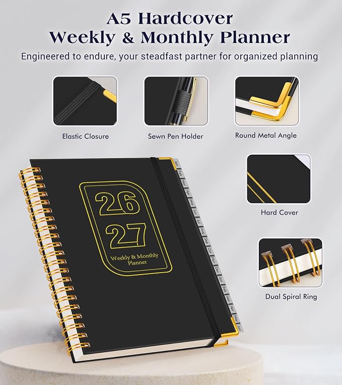 Planner 2026-2027, 18 Months Weekly and Monthly Hardcover Planner, January 2026 - Image 4