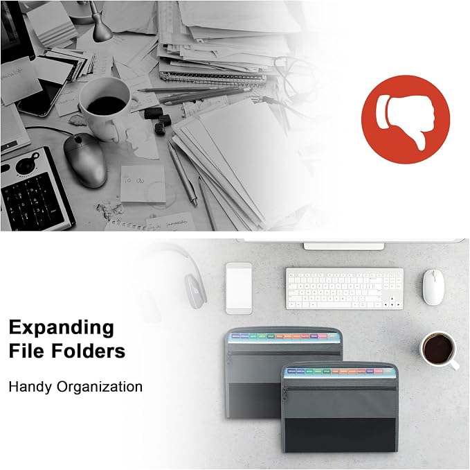 NAFY Expanding File Folder, 13 Pockets Document Organizer - Image 8