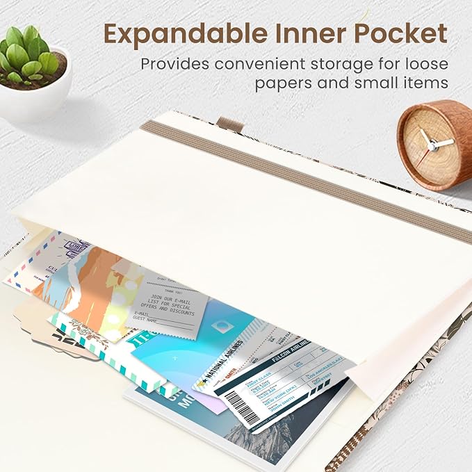 Dotted Journal Notebook for Women & Men, Hardcover Leather Journal for Writing - Image 5