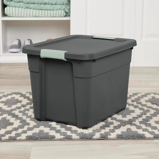 Sterilite 6-Pack Latch Tote, Stackable Plastic Storage Container Bins - Image 4