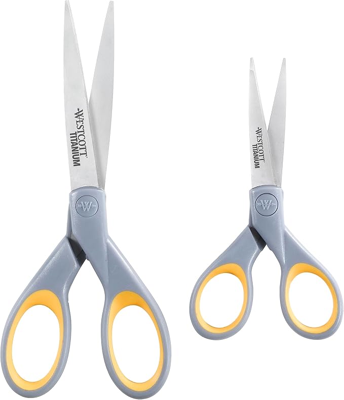 Westcott ‎13824 7” & 5” Pointed Titanium-Bonded Crafting Scissors - Image 7