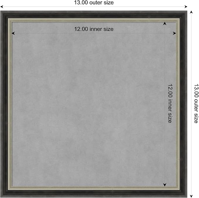 Amanti Art Black Framed Magnetic Board 13x13 X-Small Vision Board - Image 4