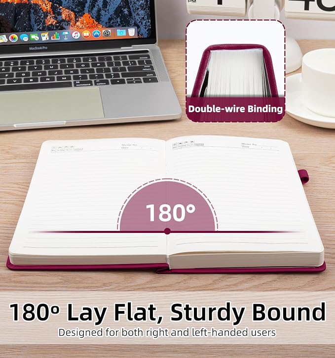 Lined Journal Notebook 365 Pages, A5 Leather Journals - Image 6