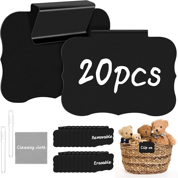 23PCS Basket Labels Clip On, 20 Removable Labels by DANRONG