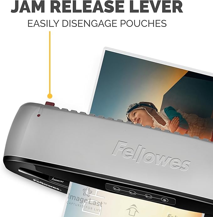 Fellowes Saturn 3i 125 Thermal Laminator Machine for Home or Office with Pouch Starter Kit, 12.5 inch, Fast Warm-Up, Jam-Free Design (5736601)-DeskLoop Office