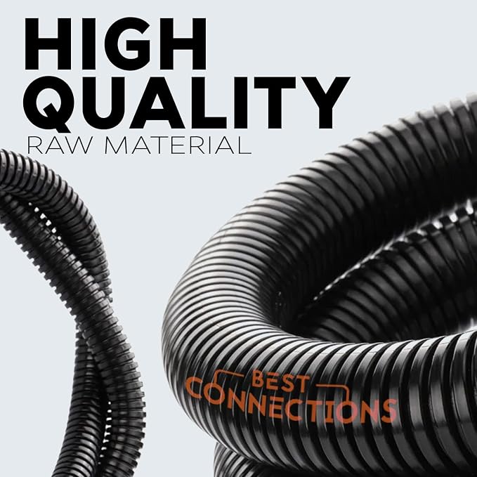 BEST CONNECTIONS Split Wire Loom Flex-Guard Convoluted Tubing Protective Split - Image 3