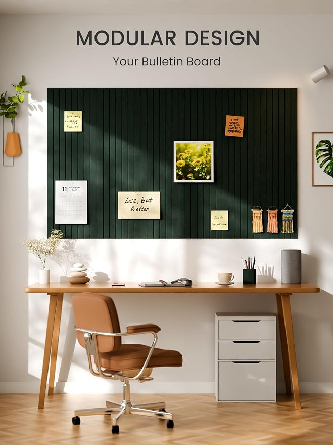 Bumusty Large Cork Board Alternative-36 x 24" Felt Bulletin Board Tiles - Image 6