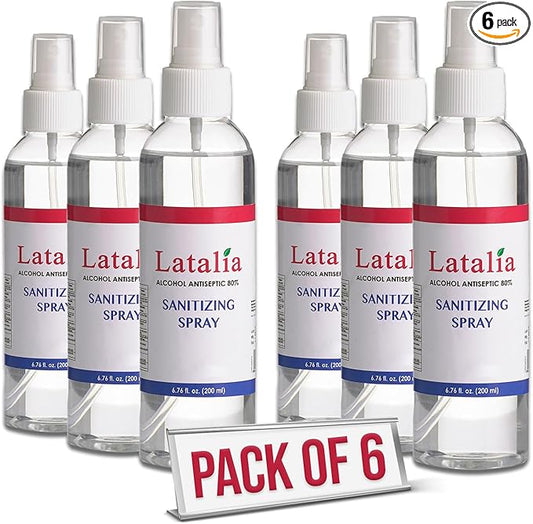 Hand Sanitizer Spray - Pack of 6 Unscented Spray Hand Sanitizer for Hands (6.67 Fl oz)-DeskLoop Office