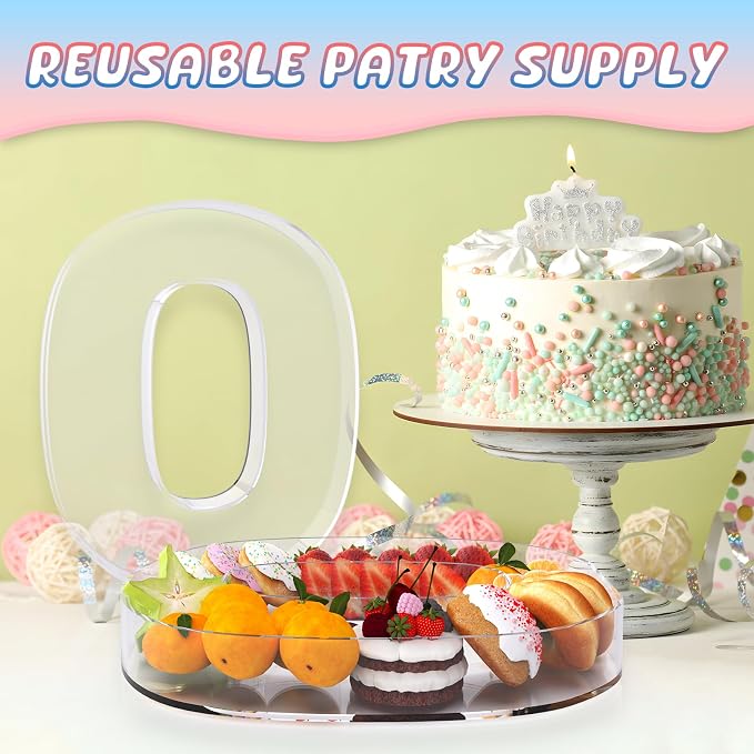 11" Acrylic Letter Charcuterie Box, Reusable Fillable Alphabet Number Shaped - Image 5