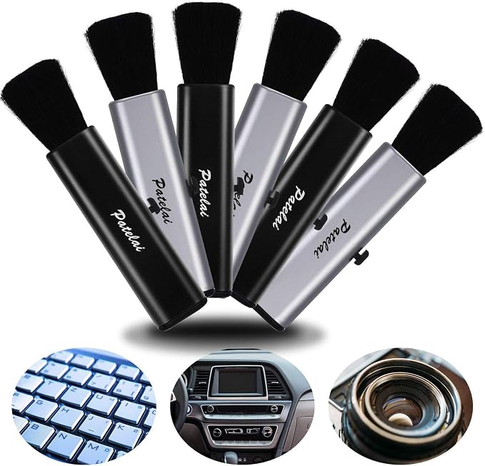 Patelai 6 Pack Retractable Keyboard Cleaning Brushes, Anti-Static Soft Bristle by Patelai