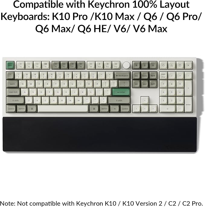 Silicone Wrist Rest for Keychron K10 Pro / K10 Max/ K10 HE / Q6 / Q6 Pro / Q6 - Image 2