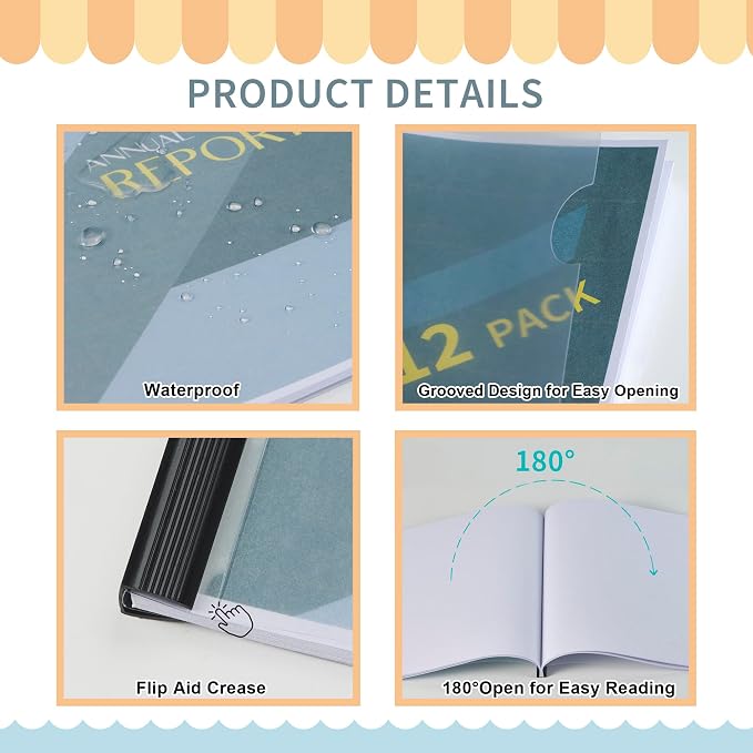 Binditek 40 Pack Heavyduty Clear Report Covers - Image 4
