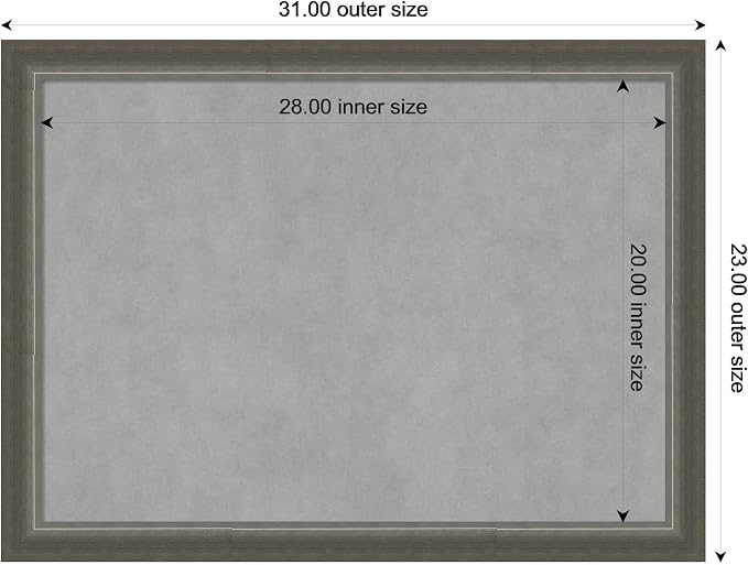 Amanti Art Silver Framed Magnetic Board 23x31 Medium Vision Board - Image 4