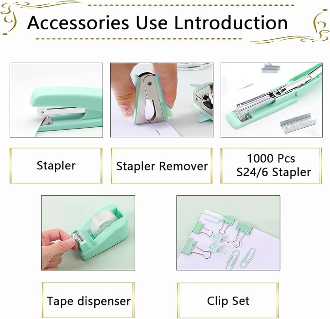 Office Supplies, Stapler and Tape Dispenser Set - Image 2