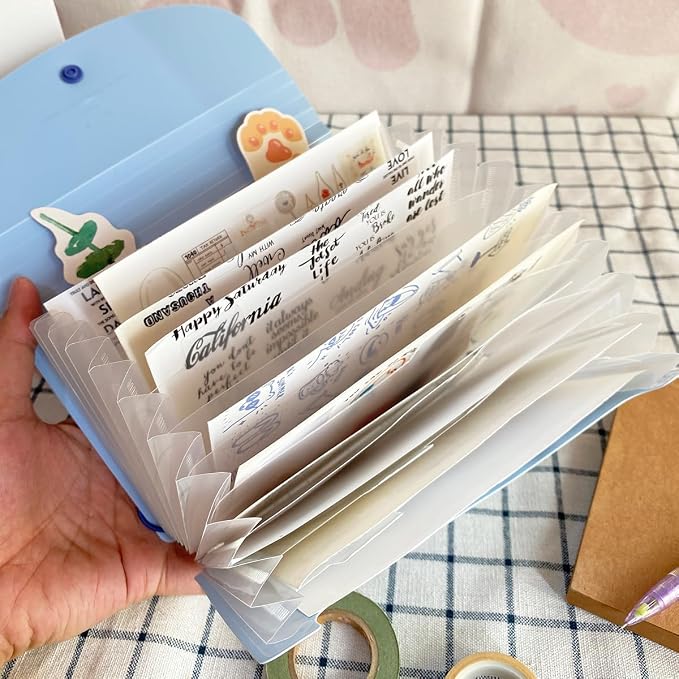 13-Pockets Sticker Storage Organizer, washi Tape Organizer, Expandable - Image 3