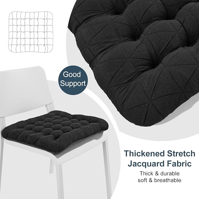 BUYUE Good Support Office Chair Cushion, Luxury Jacquard - Image 4