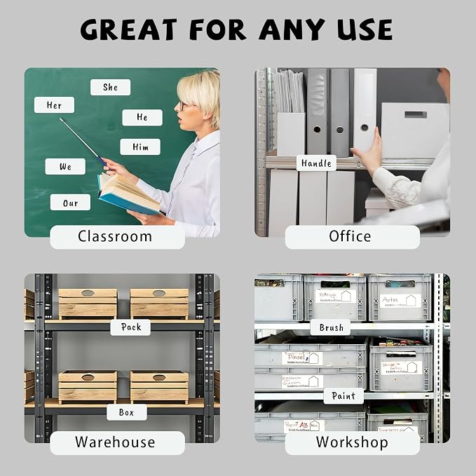 32Pcs Dry Erase Magnetic Labels Whiteboard Magnets Reusable Dry Erase Magnets - Image 5