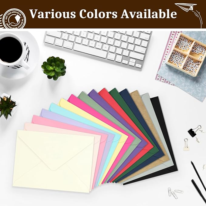 100 Pack Red A7 Envelopes, Christmas New Years Greeting Card Envelopes Self Seal - Image 7