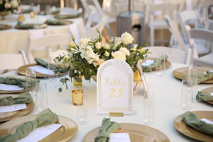 Gold Table Number Holders, Anniversaries, and Parties - Image 3