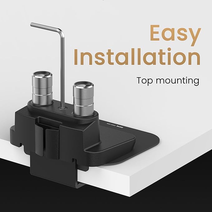 BenQ BDH01 Dual Monitor Arm -Gas Spring Monitor Stand for 2 Screens Up to 35'' & 44lbs, Heavy Duty, Quick Installation, No Sagging, Top Clamp and Grommet Base, Reinforcement Plate, VESA 75x75 &100x100-DeskLoop Office