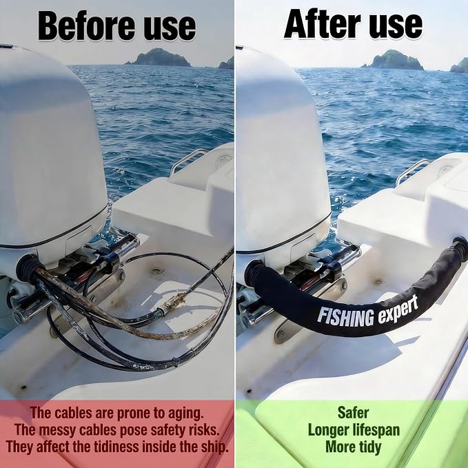 38'' Neoprene Trolling Motor Cable Sleeve – Waterproof Trolling Motor Sleeve or - Image 6