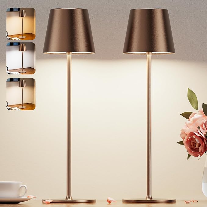 Cordless Table Lamp Rechargeable Brown - Image 8