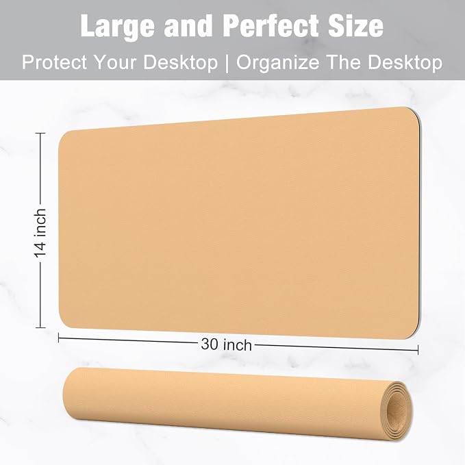 Hsurbtra Desk Pad, XL Extended Mouse Pad, Waterproof Desktop Blotter Protector - Image 3