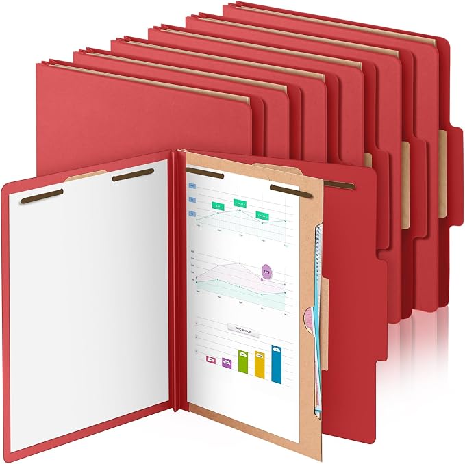 Skyygemm 12 Pcs Classification Folders 3 Pocket Dividers Letter Size Employee by Skyygemm