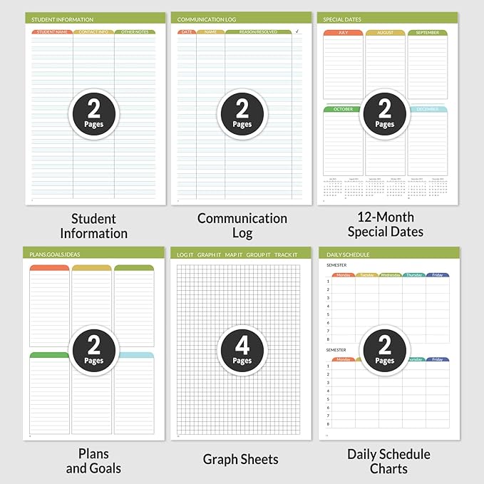 SUNEE Teacher Planner 2026-2027 Academic Year, Lite Lesson Planner Book - Image 5