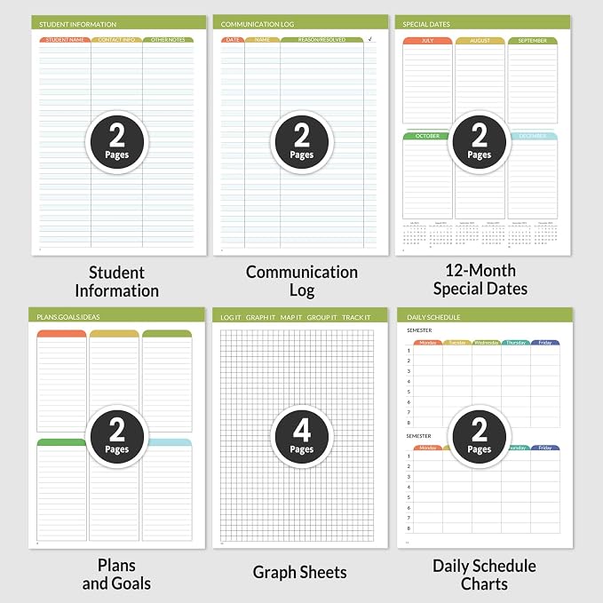 SUNEE Teacher Planner 2026-2027 Academic Year, Lite Lesson Planner Book - Image 5