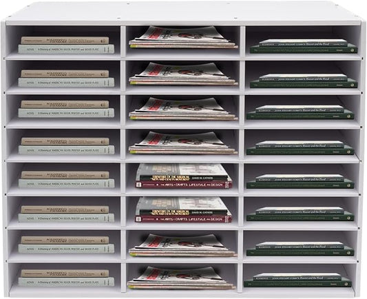 Literature Organizer with 24 Compartments | Adjustable Desktop File Sorter Mail by Unknown