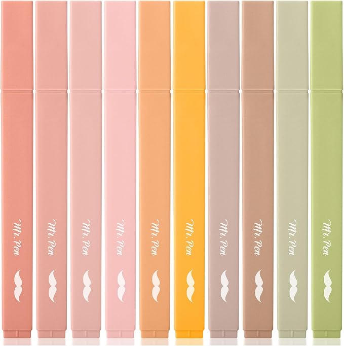 Mr. Pen- Aesthetic Highlighters No Bleed, 10 Pack, Cute Highlighters Assorted by MrPen