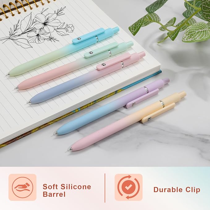 FIOVER 10pcs Gel Pens Black Ink Medium Point 0.7mm Pens Smooth Writing High-End - Image 2