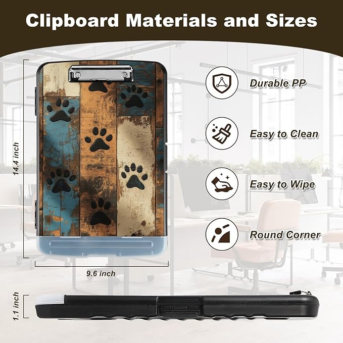Clipboard with Storage, Nursing Clip Board 8.5 x 11 Storage Organization Box - Image 2
