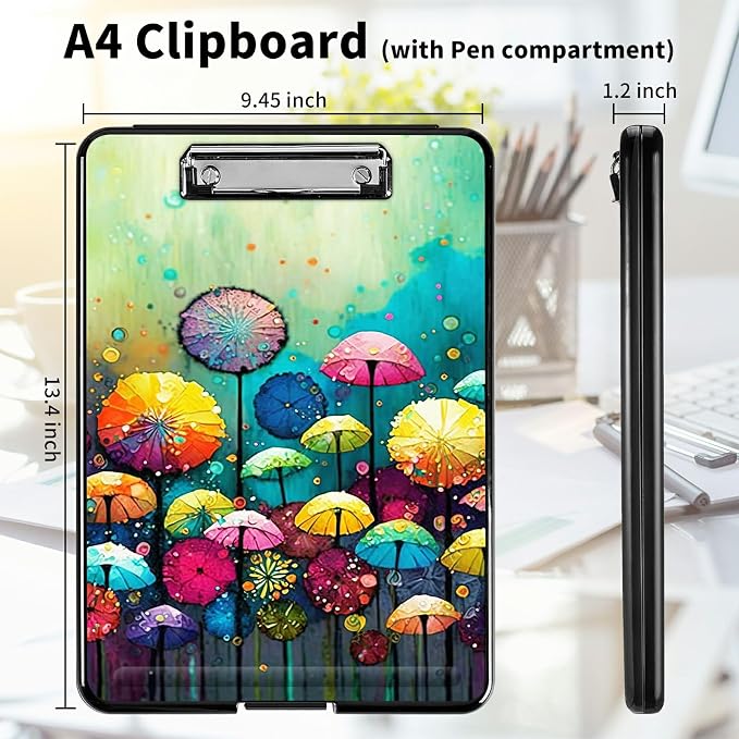 A4 Clipboards, Heavy Duty Waterproof Nursing Plastic Folder Clipboard - Image 2