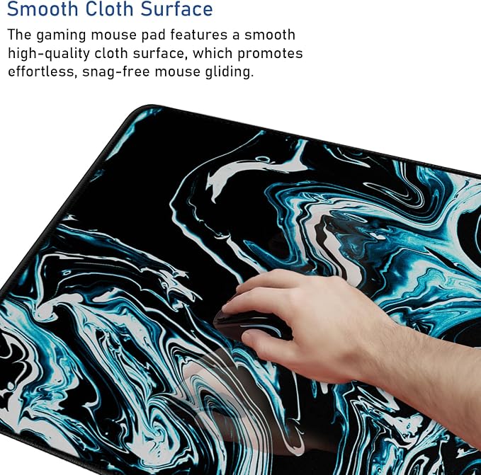 Gaming Mouse Pad with Stitched Edges, Durable Non-Slip Natural Rubber Base - Image 5
