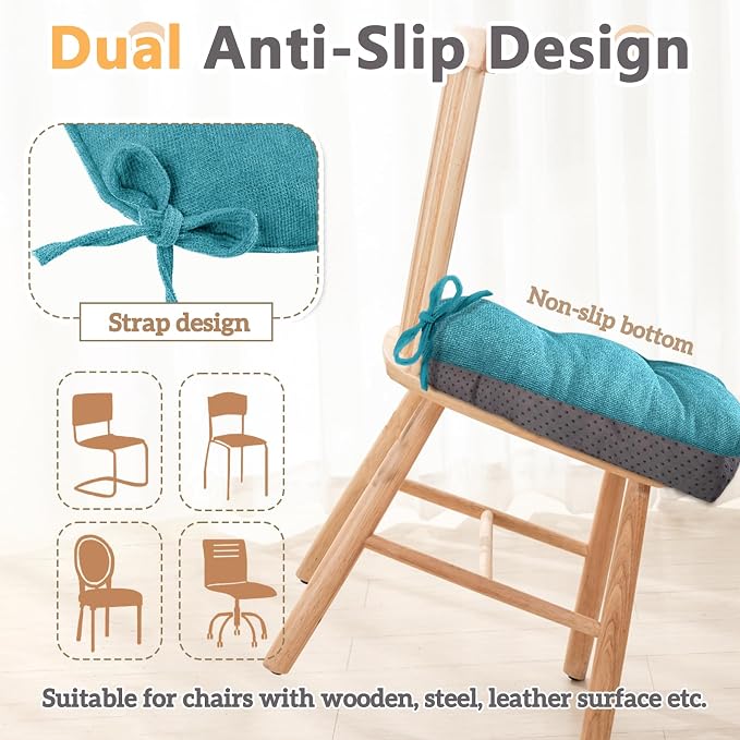 MAGIC ELEPHANT Chair Cushions for Dining Chairs, Memory Foam Kitchen Chair - Image 5