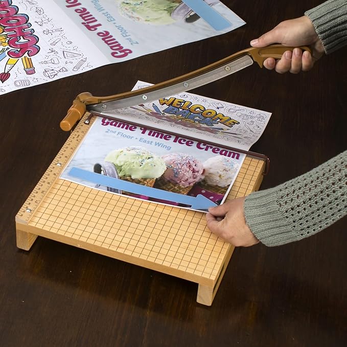 Swingline Paper Trimmer, Guillotine Paper Cutter, 12" Cut Length, 15 Sheet Capacity, ClassicCut Ingento (1132)-DeskLoop Office