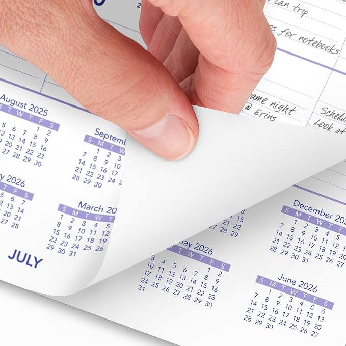 AT-A-GLANCE Wall Calendar 2025-2026 Academic, Ruled Daily Blocks - Image 3