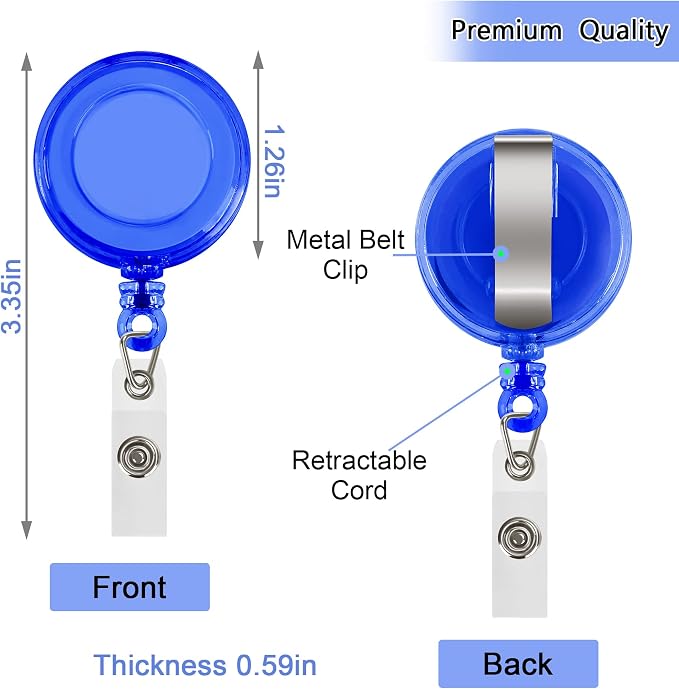 JANYUN 100 Pcs Badge Reels Retractable Badges Holder - Image 2