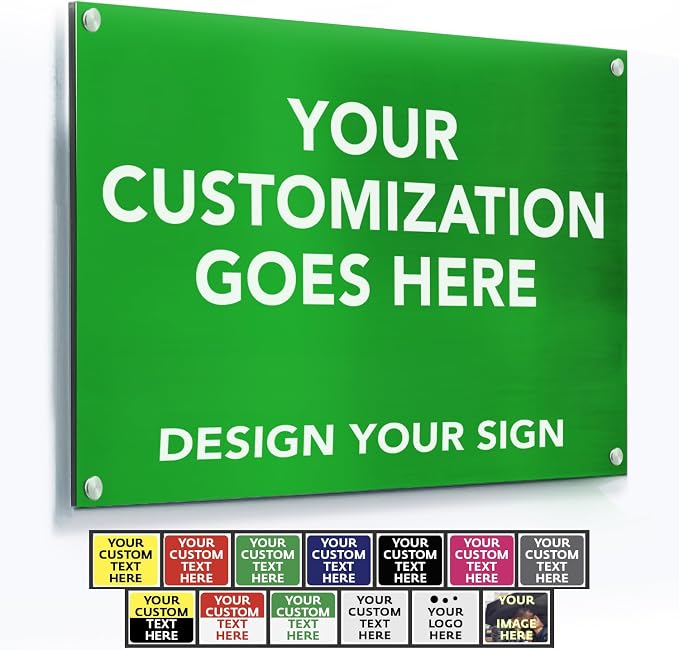Custom Metal Business Signs, Personalized Aluminum Signs by SpeedyOrders