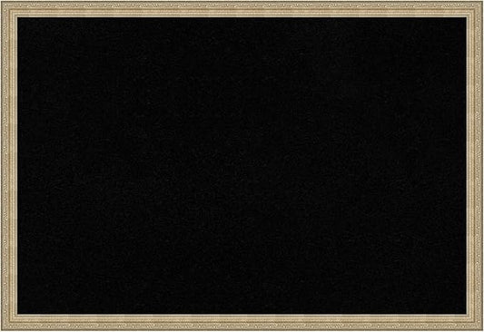 Amanti Art Black Cork Board for Wall, 26x38 Vision Board with Champagne Frame, Large Corkboard Office Decor for Home Organization, Traditional Corkboard Pinboard to display items for home organization-DeskLoop Office