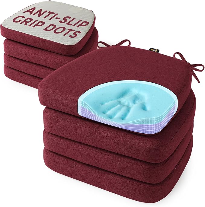 SUNROX Cooling Gel Memory Foam Chair Cushions, 2.6" Thick U-Shaped Dual-Layer by SUNROX