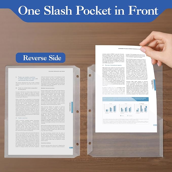 Binditek 50 Pack Transparent Clear Slash File Jacket - Image 5